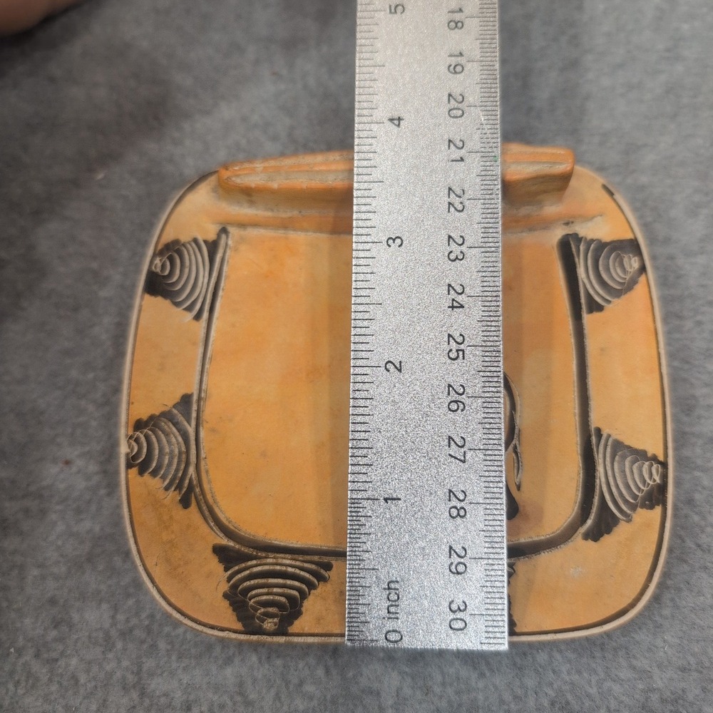Unique Orange Ceramic Trinket Dish Elephant Design Decorative Collectible - Picture 4 of 4